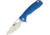 Honey Badger Knives Small Linerlock Folding Knife, 2.75 satin finish 8Cr13MoV stainless drop point b, Blue textured GRN handle, HB1024