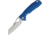 Honey Badger Knives Warncleaver Linerlock Folding Knife, 3.63 satin finish D2 tool steel blade, Blue textured GRN handle, HB1036