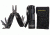 Humvee 9-Bulb LED Flashlight and Pocket Pliers Set, 2-Piece, Black HMV-KC-4BLK