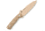 Hydra Knives Hecate II Desert Fixed Blade Knife, 9.88in Overall, 5in Desert Tan Powder Niolox Tool Steel Reverse Tanto Blade, Desert Tan Sculpted G10 Handle, Tan Kydex Belt Sheath, HK-15-BR