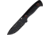 J&amp;V Adventure Knives Black Bear Fixed Blade Black