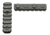 JL Billet M-Lok Attachment Rail Section, 7 Slot, 3 inch, Black, JLB-MLOK-7S