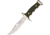 Joker Knives Fixed Blade Knives, 8.13in Overall, 4.5in Satin Sawback SS Clip Point Blade, Green Checkered ABS Handle, SS Guard And Pommel, Camo Nylon Sheath, JKRCF90