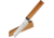 Kanetsune Fruit Knife ST-100 Kama-gata Kitchen Knives, 7.38in Overall, 3.38in 420J2 SS Blade, Wild Cherry Wooden Handle And Sheath With Black Thumb Notch, KC-076