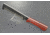 Kanetsune Reazen Tou Fixed Blade Knife, 13.25in Overall, 6in Hammer Mark Acid Etched AUS-8 SS Blade, Brown Wood Handle, Brown Leather Belt Sheath, KB-165