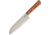 Kanetsune Santoku Kitchen Knives, 11.25in Overall, 6.5in Satin Blade, Blade Features Takefu-Shiro-2 High Carbon Steel Core, Sandwiched Between Sus410 SS Steel, Red Plywood Handle, KC-350