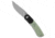 Kansept Kansept Knives Lundquist Reverie Pocket Knife Jade/Black G-10 3" SW, Green, 154CM, adult, BHQ-188115