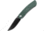 Kansept Knives Reverie Linerlock Folding Knife 3.00 in, 154CM Stainless Steel Black TiNi Coated, Drop Point Blade, Green G10 Hande, T2025A2