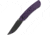 Kansept Knives Reverie Linerlock Folding Knife 3.00 in, 154CM Stainless Steel Black TiNi Coated, Drop Point Blade, Purple G10 Handle, T2025A5