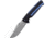 Kansept Knives Skikari SBL Damascus Black/Blue Folding Knife, 4.38in Closed, 3.38in Damascus Steel Clip Point Blade, Black/Blue G10 Handle, Black Nylon Pouch, K2027D2