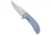 Kansept Knives Tenable Knives Rei Liner Lock Knife Blue Micarta 3.3" SW T1061A1, Blue, Sandvik 14C28N, adult, BHQ-208711