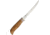 Karesuando Laxen Fixed Blade Knife, 10.88in Overall, 6.25in Mirror Sandvik 12C27 SS Fillet Blade, Curly Birch And Reindeer Antler Handle, Brown Leather Belt Sheath, Boxed With Hanging Tab, 3522