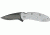 Kershaw Damascus Scallion Folding Knife, 2.4 in, Damascus, Drop Point, Aluminum, Silver Handle, 1620DAM