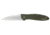 Kershaw K.O. Leek, Olive 6061-T6 Aluminum Handle, Black Plain Edge K1660OL