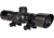 Kexuan Kexuan 4X32 Compact Scope w/Picatinny Scope Rings, 1 in Tube, Red/Green 5 Line Reticle, Black, KX 4X32MLF-PT