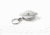 Key-Bak 7LS Industrial Retractable Reel w/ 24in Stainless Steel Chain, Steel Bracket Mount Back, Chrome Front, Large Swivel, Split Ring 0007-016