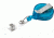 Key-Bak Mini-Bak ID Retractable Reel w/ 36in Nylon Cord, Steel Belt Clip, Vinyl ID Strap, Translucent Teal 0222-011
