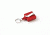 Key-Bak Mini-Bak Square Retractable Reel w/ 36in Nylon Cord, Steel Belt Clip, Split Ring, Blue 0052-S05