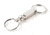 Key-Bak 1123 Quick Release 5-Pack, Pull Apart Key Accessory w/ 2 Split Rings, Chrome, Rectangular Flat 0321-123