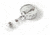 Key-Bak Retract-A-Badge ID BOTTLE CAP Shaped 5-Pack Retractable Reel w/ 36in Cord, Belt Clip Vinyl ID Strap, Chrome 0308-743