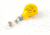 Key-Bak Retract-A-Badge ID LIGHT BULB Shaped 5-Pack Retractable Reel w/ 36in Cord, Swivel Bulldog Clip, Vinyl ID Strap, Yellow 0308-746