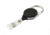 Key-Bak Retract-A-Badge ID Carabiner and Belt Clip 25-Pack Retractable Reel w/ 36in Cord, Twist-Free Vinyl ID Strap, Black 0200-771