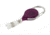 Key-Bak Retract-A-Badge ID Carabiner and Belt Clip 5-Pack Retractable Reel w/ 36in Cord, Twist-Free Vinyl ID Strap, Translucent Purple 0200-758