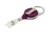 Key-Bak Retract-A-Badge ID Carabiner and Belt Clip 5-Pack Retractable Reel w/ 36in Cord, Twist-Free Vinyl ID Strap, Translucent Purple 0200-758