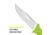 Kilimanjaro Gear Talbot Fixed Blade Knife,5.8in,Green Rubberized Handle,Clip Point ComboEdge Blade KJ910045