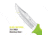 Kilimanjaro Gear Talbot Fixed Blade Knife,5.8in,Green Rubberized Handle,Clip Point Plain Blade KJ910044