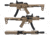 King Arms / Eagle Force PDW 9mm SBR Airsoft AEG Rifle, Shorty, Desert Earth, KA-AG-229-DE