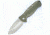 Kizer Cutlery Ki4416A2 Folding Knife,4.05in,OD Green G10/Rainbow Liner,Satin Drop Pt KI4416A2