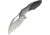 Kizer Cutlery Minitherium Framelock Folding Knife, 3in Damasteel Blade, Gray Titanium Handle w/ Carbon Fiber Inlay, Vinland Pattern Blade, Black Nylon Pouch, KI3502D2