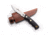 Knives of Alaska Alpha Wolf Fixed Blade Knife, 3in, CPM MagnaCut Stainless Steel, Drop Point Blade, Santoprene, Black Handle, 00331FG