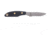 Knives of Alaska Badger Fixed Blade Knife, 2.64in, D2 Tool Steel, Drop Point Blade, Santoprene, Black Handle, 00040FG