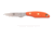 Knives of Alaska Badger Fixed Blade Knife, 2.64in, D2 Tool Steel, Drop Point Blade, Santoprene, Orange Handle, 00041FG