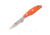 Knives of Alaska Badger Fixed Blade Knife, 2.64in, D2 Tool Steel, Drop Point Blade, Santoprene, Orange Handle, 00041FG