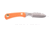 Knives of Alaska Muskrat Fixed Blade Knife, 2.25in, Magnacut Stainless Steel, Round Tip Blade, Suregrip, Orange, 00055FG