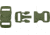 Knotty Boys Hard Plastic Buckle-50 Piece, OD Green, 3/8in. KYBZ05OD