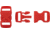 Knotty Boys Hard Plastic Buckle-50 Piece, Red, 3/8in. KYBZ05R