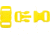 Knotty Boys Hard Plastic Buckle-50 Piece, Yellow, 3/8in. KYBZ05Y