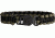 Knotty Boys Single Weave Survival Bracelet, Black-OD Green, 9in. Diameter KY201
