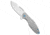Koenig Arius Folding Knife, 3.50in, Bohler M390 Stainless Steel, Drop Point Blade, Titanium, Blue/Gray Handle, Corda Pattern, Blue/Gray/Gray, 8.50 inch, BHQ-205431