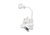 Konus Tabletop or Handheld Magnifier w/3 Interchangeable Lenses, 2x-5x-16x, White, 3628