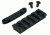 Lancer Handguard Accessory Rail For Round Handguard With Backing Hardware 2 Inch Rail Black