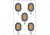 Law Enforcement Targets 5-Bullseye Target With Orange Centers 23x35 Inch 100 Per Case
