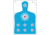 Law Enforcement Targets PR-CQ1 High Visibility Fluorescent Silhouette Indoor Target 23x35 Inch Blue 100 Per Case