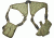 Leapers Deluxe Universal Horizontal Shoulder Holster, OD Green PVC-H170G