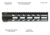Leapers UTG PRO Arwen 10in M-LOK Free Float Handguard, Black, MTU045SEM