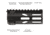 Leapers UTG PRO Arwen 5in M-LOK Free Float Handguard, Black, MTU049SEM